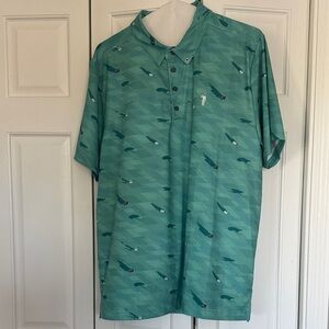 William Murray Golf Green Patterned Polo Shirt